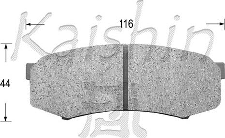 Kaishin D2090 - Kit de plaquettes de frein, frein à disque cwaw.fr