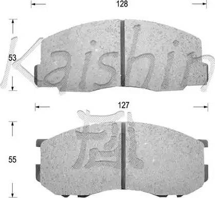 Kaishin D2026 - Kit de plaquettes de frein, frein à disque cwaw.fr