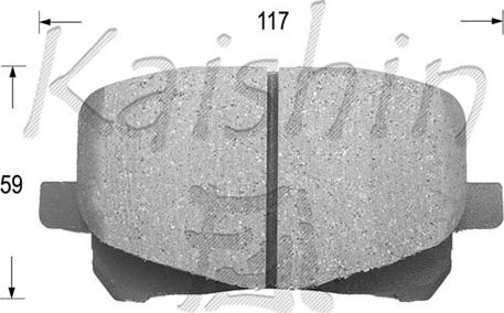 Kaishin D2197 - Kit de plaquettes de frein, frein à disque cwaw.fr