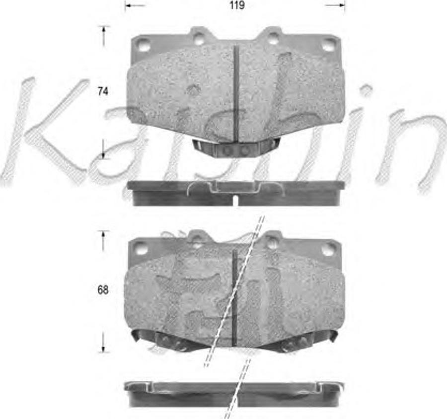 Kaishin D2160 - Kit de plaquettes de frein, frein à disque cwaw.fr