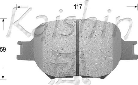 Kaishin D2180 - Kit de plaquettes de frein, frein à disque cwaw.fr