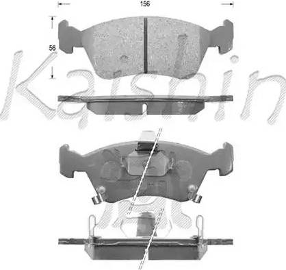 Kaishin D2170 - Kit de plaquettes de frein, frein à disque cwaw.fr