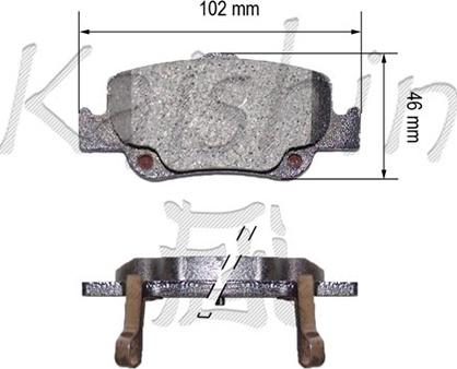 Kaishin D2299 - Kit de plaquettes de frein, frein à disque cwaw.fr