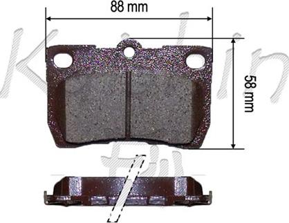 Kaishin D2243 - Kit de plaquettes de frein, frein à disque cwaw.fr