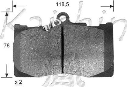 Kaishin D2266M - Kit de plaquettes de frein, frein à disque cwaw.fr