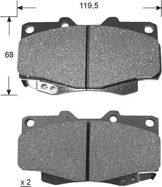 Kaishin D2215 - Kit de plaquettes de frein, frein à disque cwaw.fr