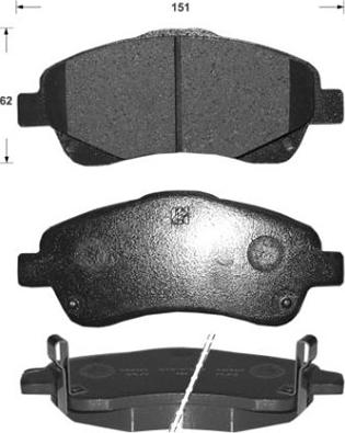 Kaishin D2233 - Kit de plaquettes de frein, frein à disque cwaw.fr