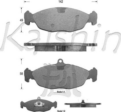 Kaishin D7063 - Kit de plaquettes de frein, frein à disque cwaw.fr