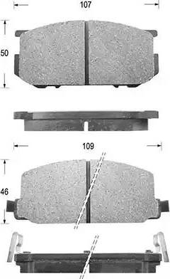 Kaishin D7005 - Kit de plaquettes de frein, frein à disque cwaw.fr