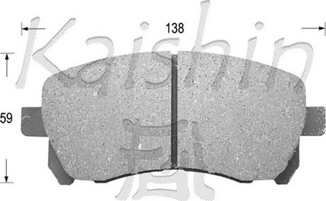 Kaishin D7036 - Kit de plaquettes de frein, frein à disque cwaw.fr