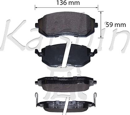 Kaishin D7073 - Kit de plaquettes de frein, frein à disque cwaw.fr