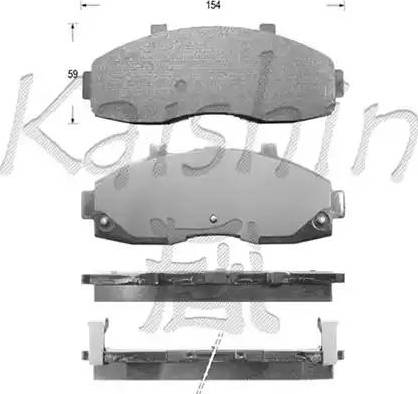 Kaishin D7077 - Kit de plaquettes de frein, frein à disque cwaw.fr