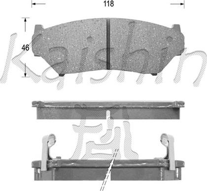 Kaishin FK9019 - Kit de plaquettes de frein, frein à disque cwaw.fr