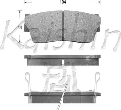 Kaishin FK9010 - Kit de plaquettes de frein, frein à disque cwaw.fr