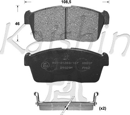 Kaishin FK9029 - Kit de plaquettes de frein, frein à disque cwaw.fr