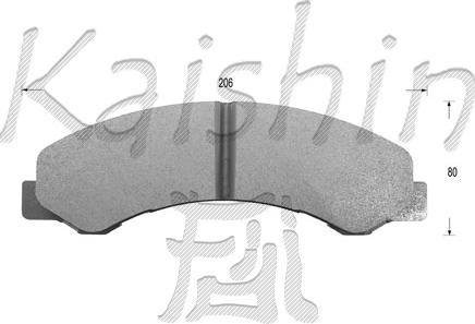 Kaishin FK4053 - Kit de plaquettes de frein, frein à disque cwaw.fr