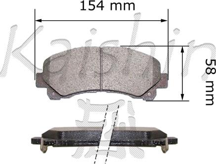 Kaishin FK4057 - Kit de plaquettes de frein, frein à disque cwaw.fr