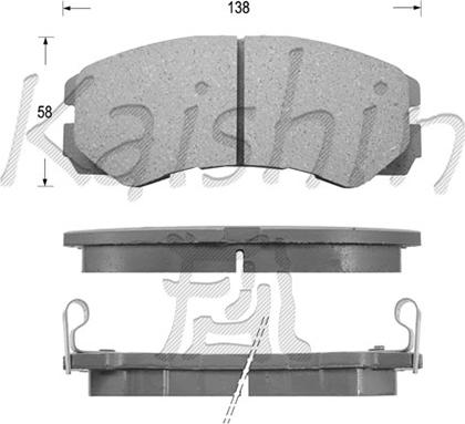 Kaishin FK4031 - Kit de plaquettes de frein, frein à disque cwaw.fr