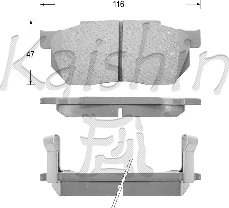 Kaishin FK5019 - Kit de plaquettes de frein, frein à disque cwaw.fr