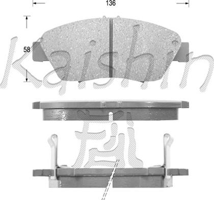 Kaishin FK5070 - Kit de plaquettes de frein, frein à disque cwaw.fr