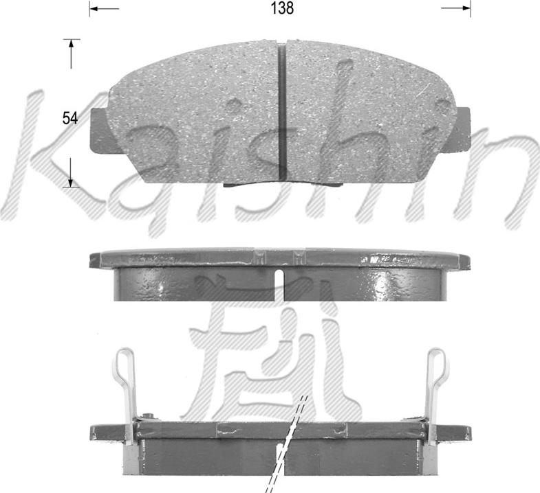 Kaishin FK5077 - Kit de plaquettes de frein, frein à disque cwaw.fr