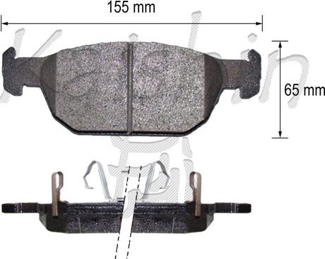 Kaishin FK5165 - Kit de plaquettes de frein, frein à disque cwaw.fr