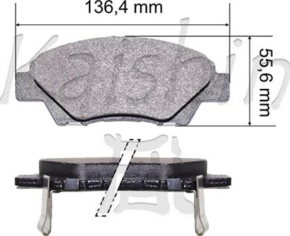 Kaishin FK5168 - Kit de plaquettes de frein, frein à disque cwaw.fr