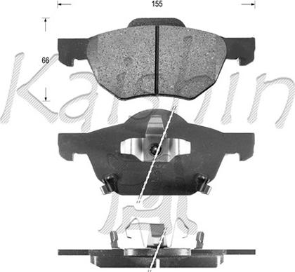 Kaishin FK5125 - Kit de plaquettes de frein, frein à disque cwaw.fr