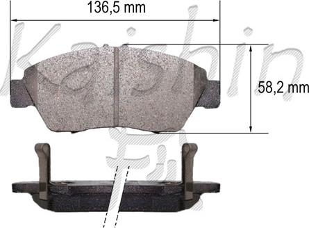 Kaishin FK5174 - Kit de plaquettes de frein, frein à disque cwaw.fr