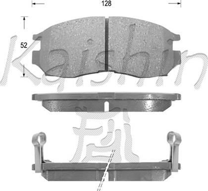 Kaishin FK6043 - Kit de plaquettes de frein, frein à disque cwaw.fr