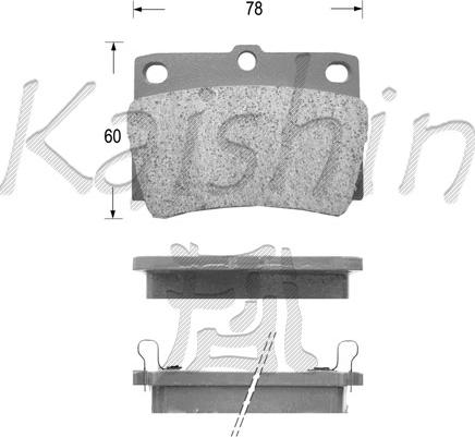 Kaishin FK6086 - Kit de plaquettes de frein, frein à disque cwaw.fr