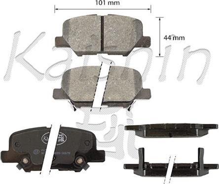 Kaishin FK6146 - Kit de plaquettes de frein, frein à disque cwaw.fr