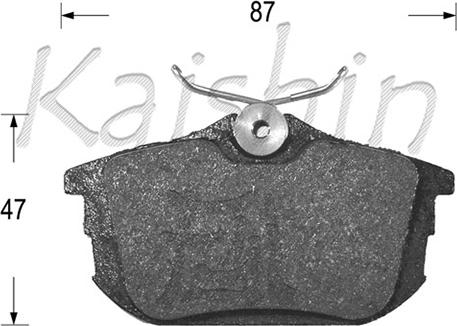 Kaishin FK6120 - Kit de plaquettes de frein, frein à disque cwaw.fr