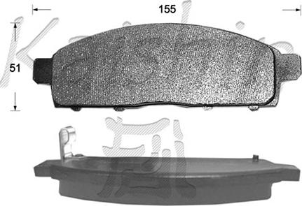 Kaishin FK6128 - Kit de plaquettes de frein, frein à disque cwaw.fr