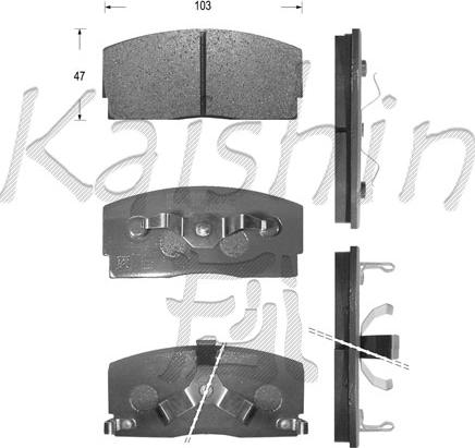 Kaishin FK0008 - Kit de plaquettes de frein, frein à disque cwaw.fr