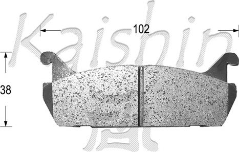 Kaishin FK0021 - Kit de plaquettes de frein, frein à disque cwaw.fr