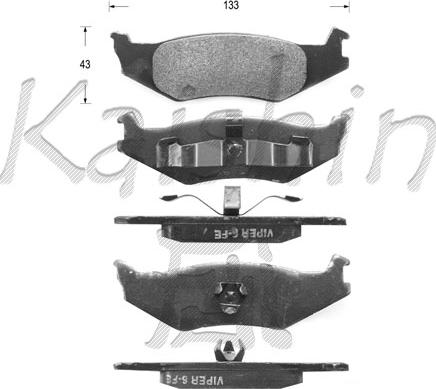 Kaishin FK10024 - Kit de plaquettes de frein, frein à disque cwaw.fr