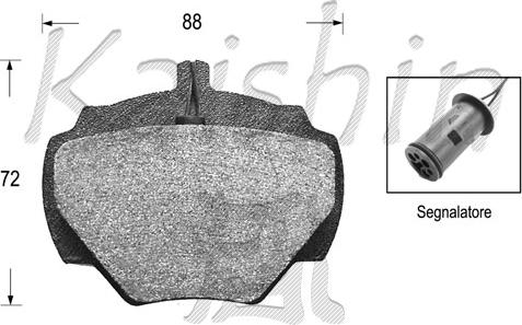 Kaishin FK10102 - Kit de plaquettes de frein, frein à disque cwaw.fr