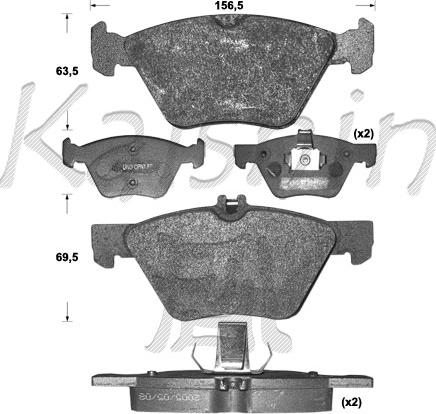 Kaishin FK10110 - Kit de plaquettes de frein, frein à disque cwaw.fr