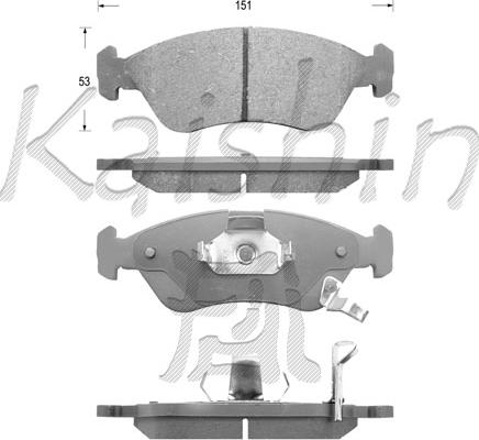 Kaishin FK10135 - Kit de plaquettes de frein, frein à disque cwaw.fr