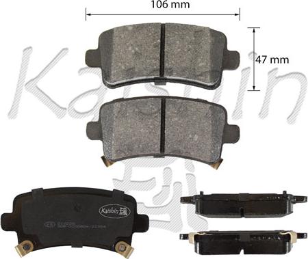 Kaishin FK10208 - Kit de plaquettes de frein, frein à disque cwaw.fr