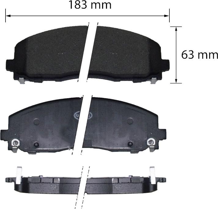 Kaishin FK10219 - Kit de plaquettes de frein, frein à disque cwaw.fr