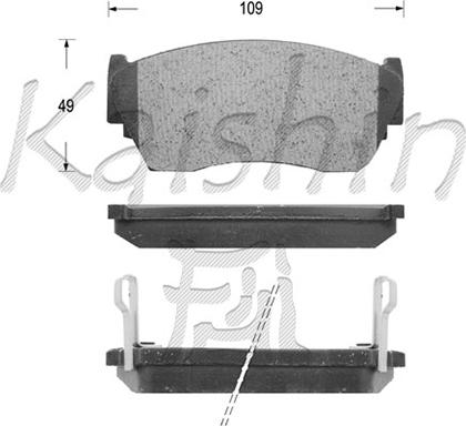 Kaishin FK1158 - Kit de plaquettes de frein, frein à disque cwaw.fr