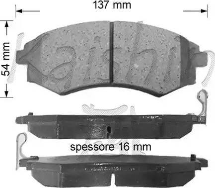 Kaishin FK11095 - Kit de plaquettes de frein, frein à disque cwaw.fr