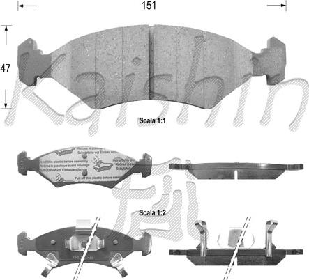 Kaishin FK11051 - Kit de plaquettes de frein, frein à disque cwaw.fr