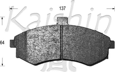 Kaishin FK11142 - Kit de plaquettes de frein, frein à disque cwaw.fr