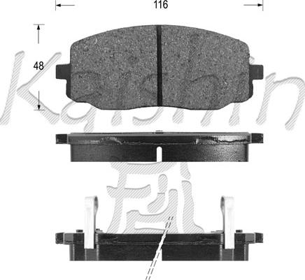 Kaishin FK11154 - Kit de plaquettes de frein, frein à disque cwaw.fr