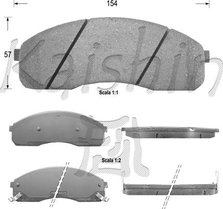 Kaishin FK11166 - Kit de plaquettes de frein, frein à disque cwaw.fr