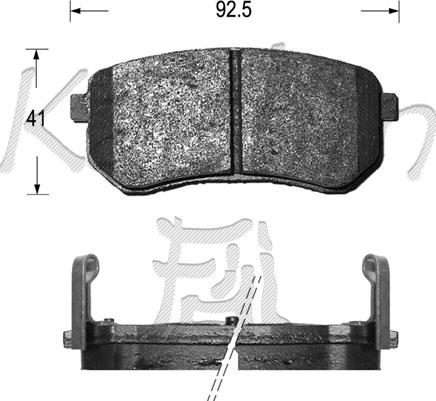 Kaishin FK11160 - Kit de plaquettes de frein, frein à disque cwaw.fr