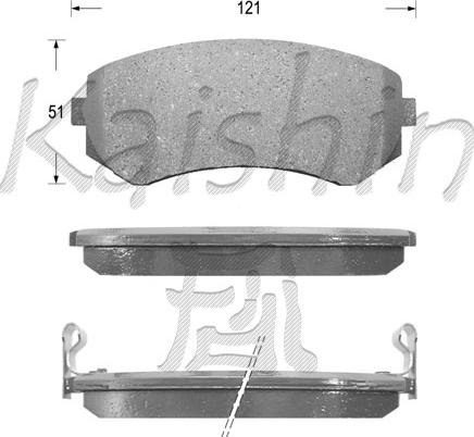 Kaishin FK1116 - Kit de plaquettes de frein, frein à disque cwaw.fr